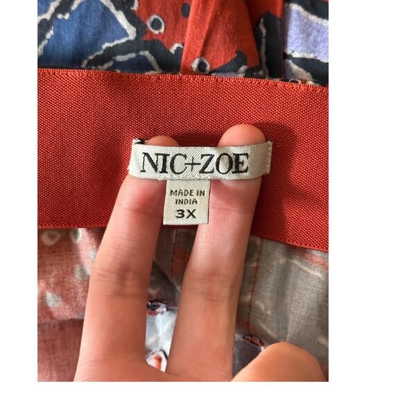 Nic + Zoe Autumn leaves maxi skirt red size 3X - Picture 6 of 8